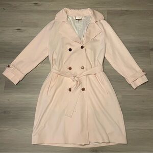 Ted Baker London Pink Trench Coat Size 4 US 10 Belted Lined Pastel